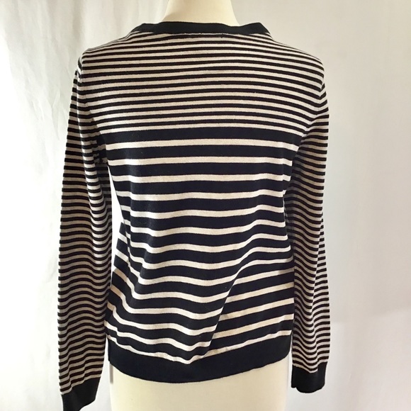 H&M Basic black and white striped cardigan - Picture 3 of 5